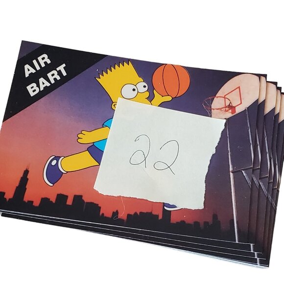 Lot of 22 '90 Broder Bart Simpson Air Bart Michael Jordan Promo Cards Simpsons - Picture 6 of 6